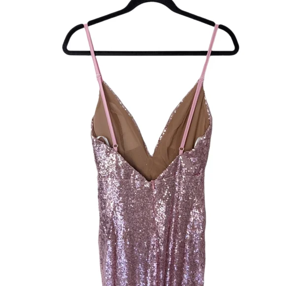 Portia and Scarlett Pink Sequin Backless Maxi Dress - Picture 7 of 10